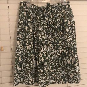 Palm print skirt